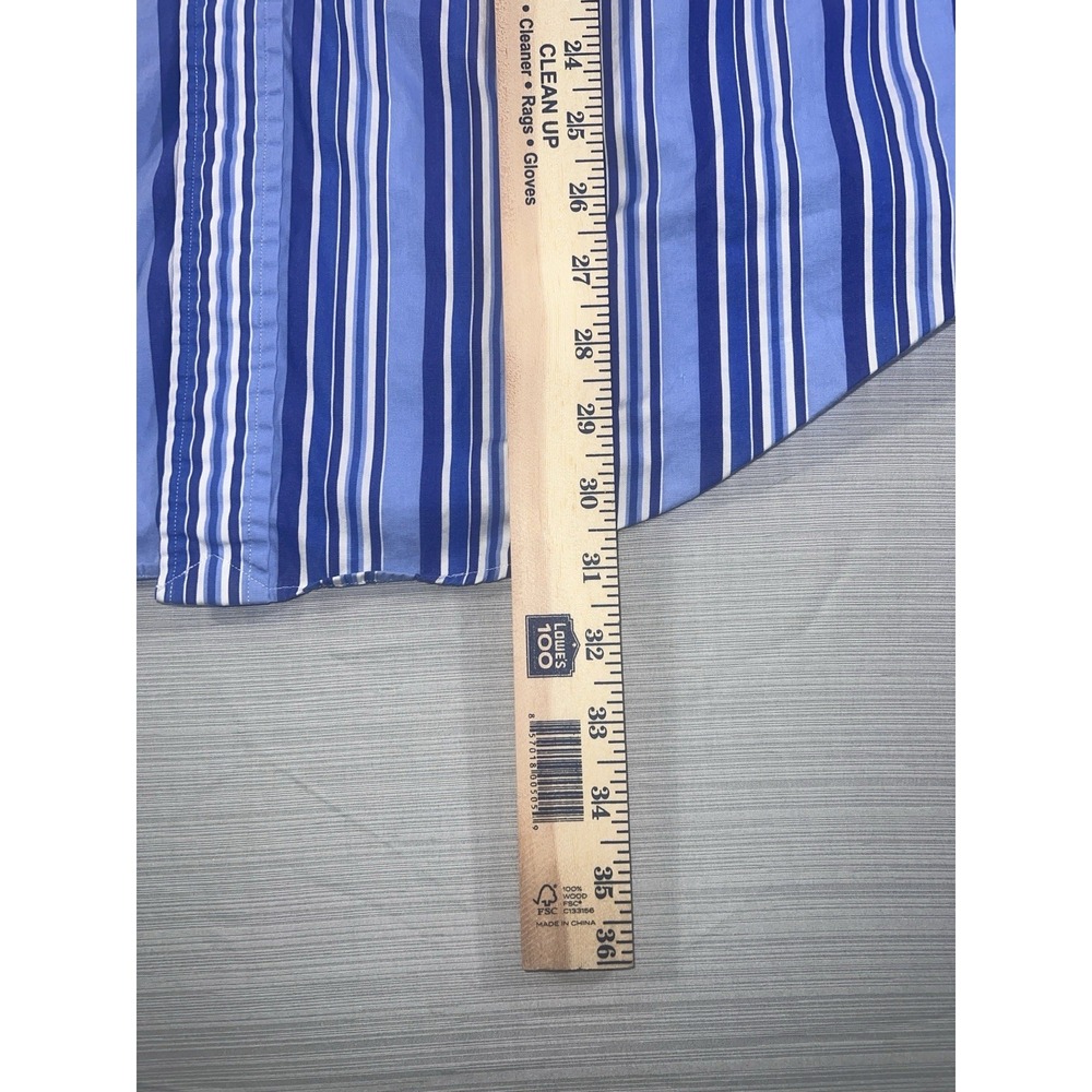 Polo Ralph Lauren Men's Blue and White Stripes, Long Sleeve Dress Shirt. SZ XXL - Picture 12 of 15